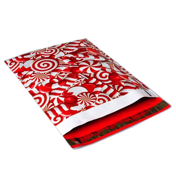 4/$20 -20 Candy Cane Poly mailer 10”x13” - Picture 4 of 4